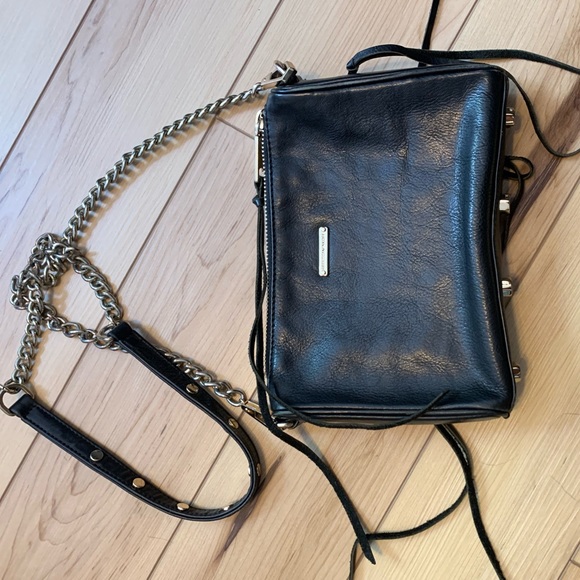 Rebecca Minkoff Three Zipper Leather Crossbody Bag in Black - Picture 8 of 8